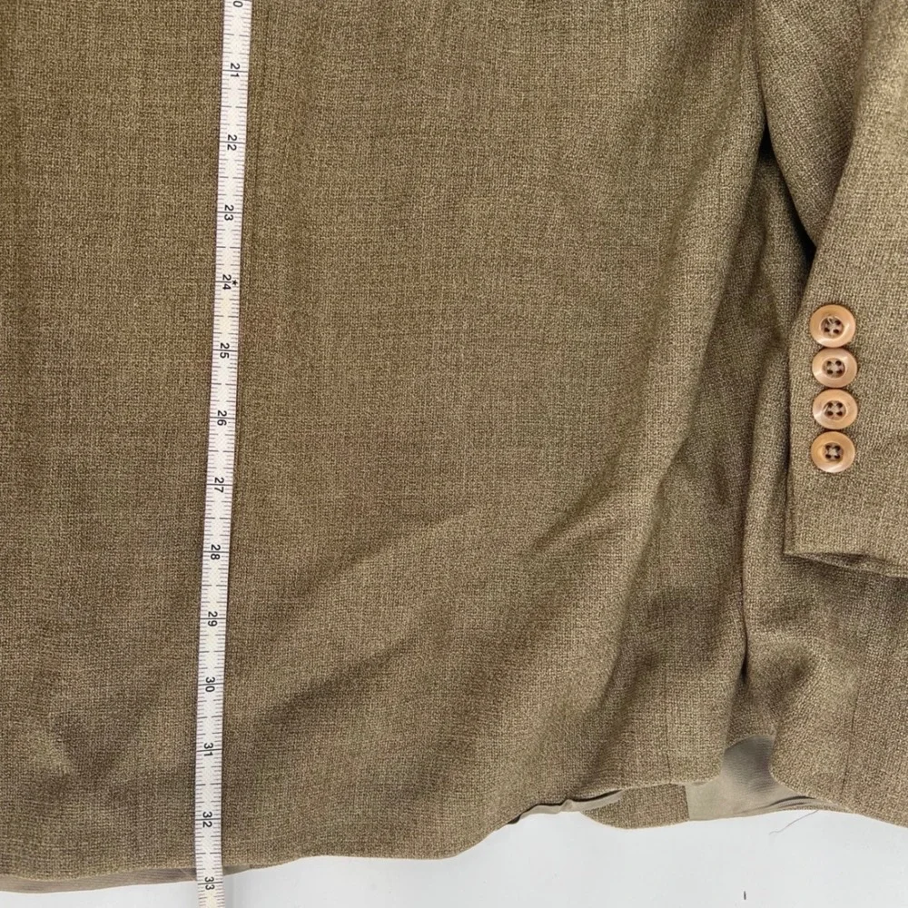 Vintage Chaps Ralph Lauren Wool Blazer Union Made Canada 42L Brown Sport Coat